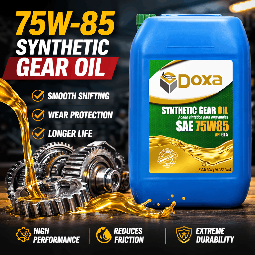 Doxa Lubes 75W-85 gear oil synthetic lubricant for transmission protection