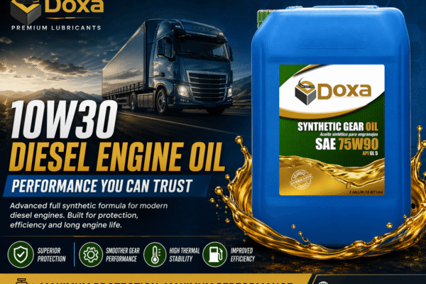 diesel engine oil 10w30 DOXA container