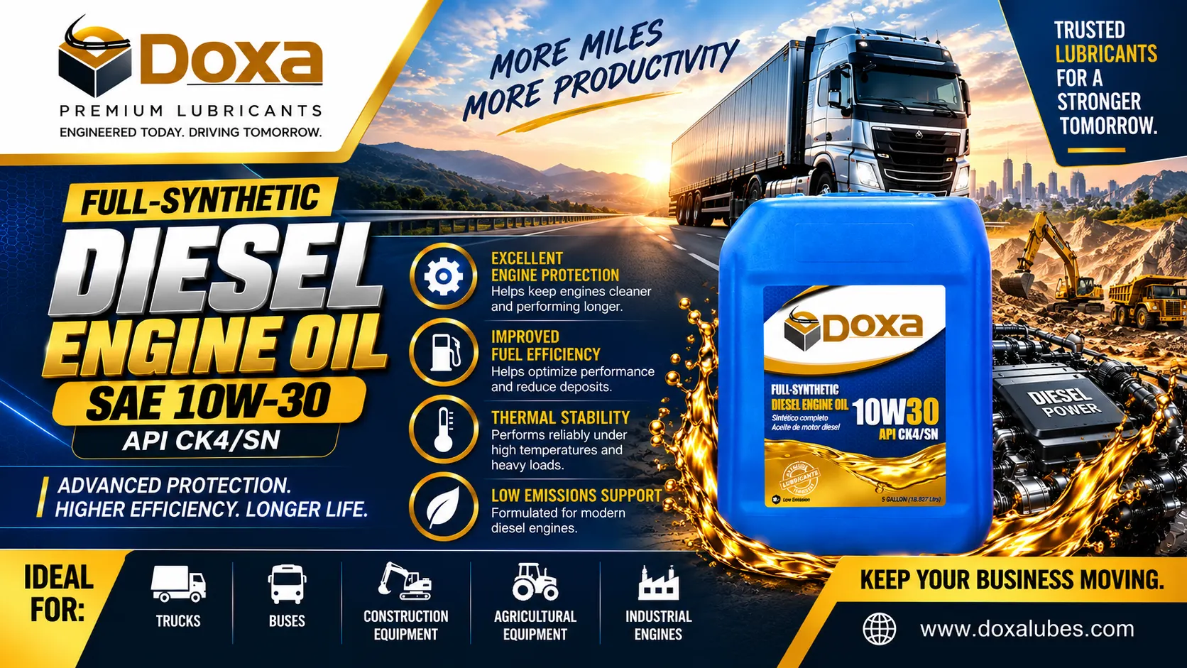 Full-Synthetic Diesel Engine Oil SAE 10W-30